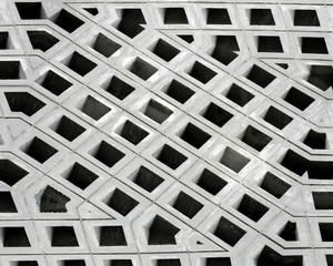 black and white geometric pattern of old wall