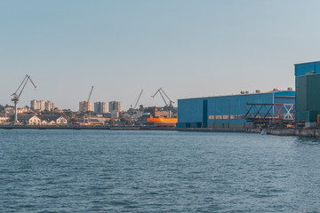 cargo ship in port