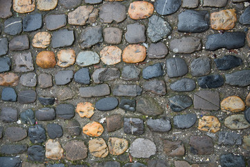 Stone street around a church in Bern, Switzerland