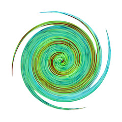  tornade verte, fond blanc