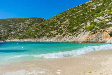 Greece, Zakynthos, Perfect paradise like tropical white sand beach