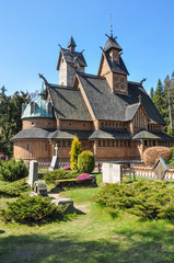 Fototapeta premium Vang stave church - Karpacz, Karkonosze, Karkonoski National Park, Poland