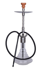 Hookah tall with a thin body with a black hose