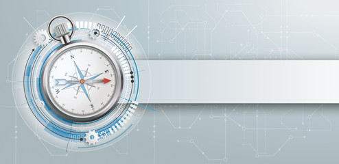 Compass Construction Circuit Board Banner © Alexander Limbach