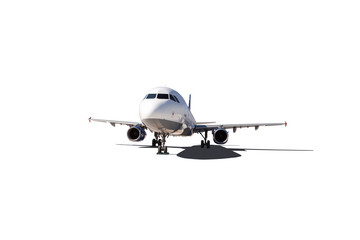 Commercial air plane on a white background .