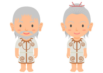縄文時代のお爺さんとお婆さん