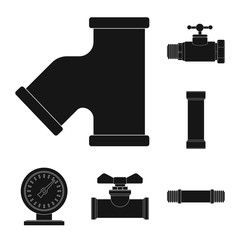 vector illustration of pipe and tube symbol. Set of pipe and pipeline vector icon for stock.