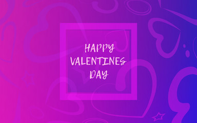 Valentine's Day background with  hearts. Cute love banner or greeting card. Place for text. Eps10 vector illustration