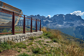 Fototapeta premium Mountains around Madonna di Campiglio Madonna di Campiglio in the summertime, Italy,Northern & Central Brenta mountain groups ,Western Dolomites, Trentino-Alto Adige, Italy