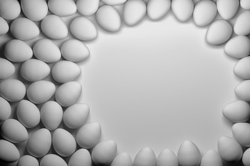 Large geometric shapes hexagons randomly arranged. Tinted image. 3d illustration.