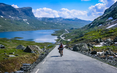 Travelling to Norway. Mountain road