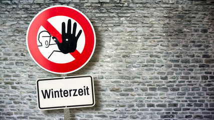 Schild 389 - Winterzeit