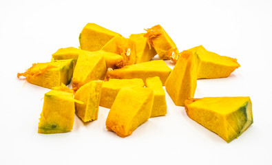 Dice Japanese Pumkin on white