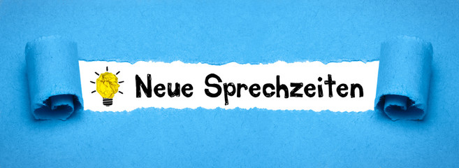Neue Sprechzeiten