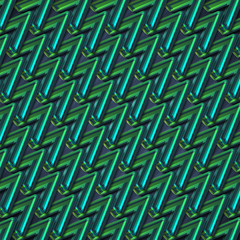 Colorful green zigzag abstract background, vector illustration