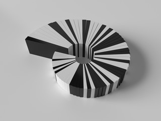 abstract spiral 3d object
