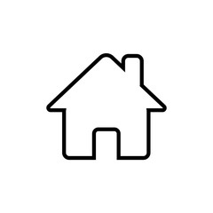 Fototapeta na wymiar Line icon house, logo on white background