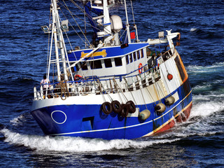 Fishing Boat at Speed.