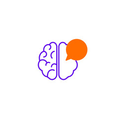Brainstorming, thinking vector icon