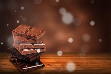 Chocolate, Dark Chocolate, Stack.