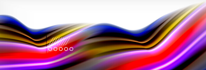 Fluid liquid colors abstract background, colorful geometric background - fluid shapes composition