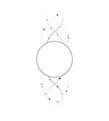 abstract frame circle. Isolated design element for gift card or invitation