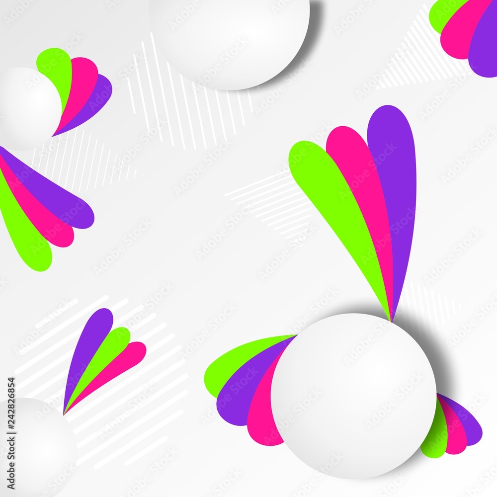 Poster vector modern abstract background with multicolored flow shape.