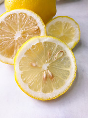 Fruit lemon in white background