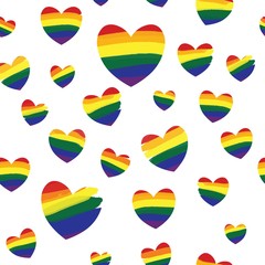 LGBT seamless hearts background, backdrop, texture universal and easy to use for posters, flyers, web- sites, scrapbooking graphics