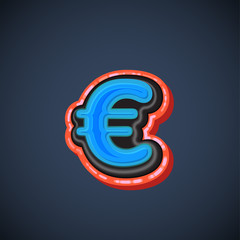 Comic font character, vector