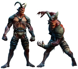 Demons or devils 3D illustration © warpaintcobra