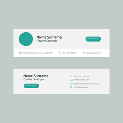 Corporate Email Signature Design Mint Horizontal
