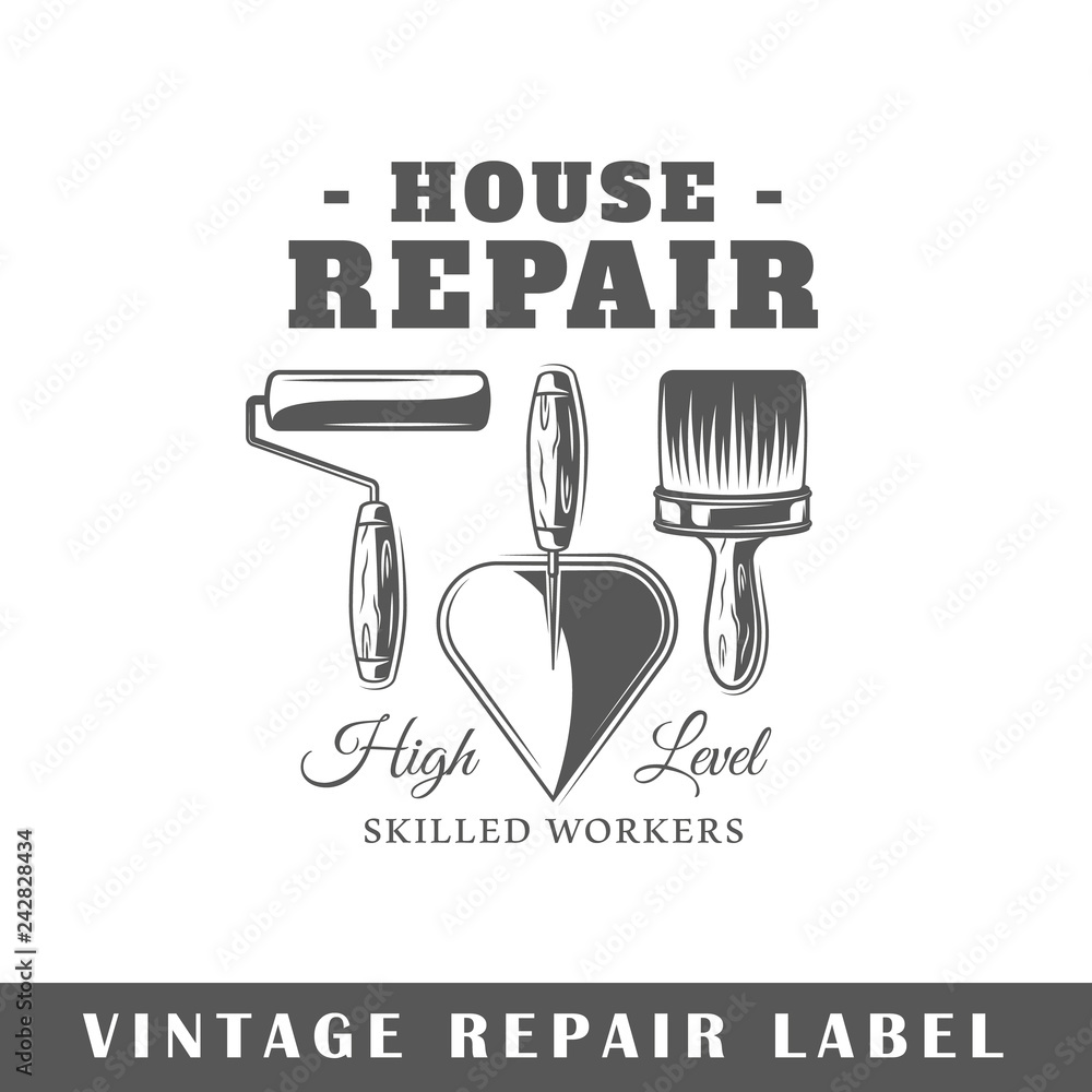 Wall mural Repair label