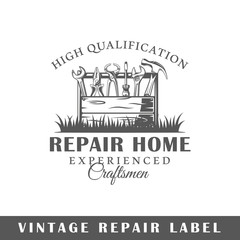 Obraz premium Repair label