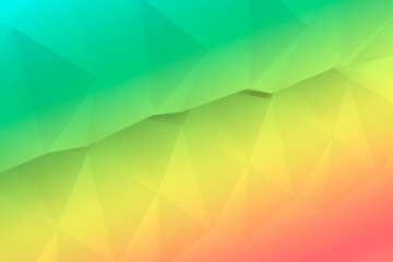 origami background reflected in mirror in rainbow colors