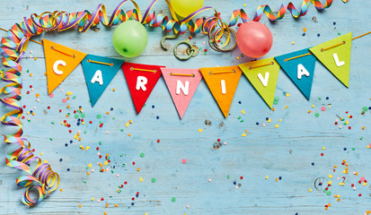 Carnival background with festive bunting