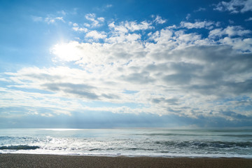 Fototapeta na wymiar Seascape and beach background