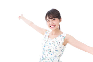 Fototapeta premium 笑顔の若い美人女性