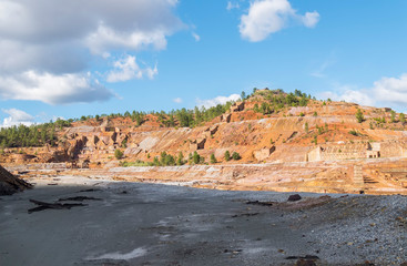 Remains of the old mines of Riotinto in Huelva (Spain)