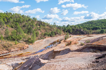 Remains of the old mines of Riotinto in Huelva (Spain)