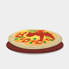 italian pizza vector illustration