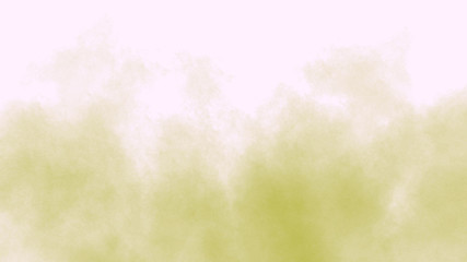 Fototapeta na wymiar Yellow smoke on the white background. Yellow smoke brush. Yellow texture