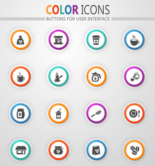 Coffee icons set