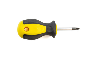 Screwdriver cut out on white background.