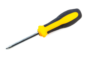 Screwdriver cut out on white background.