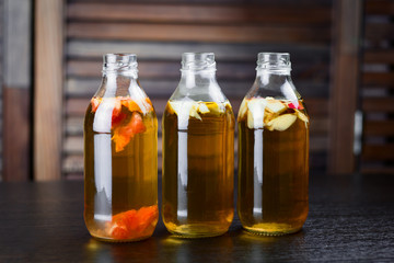 drink bottles with apple, grapefruit and lemon flavours