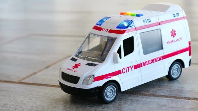 ambulance background health care toy sirens blue lights flashing
