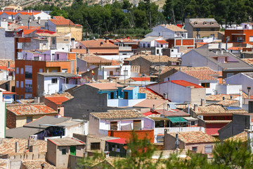 view of the town of Cartagena  Spain , LOT OF COLOR HOUSES AND ROOFS 