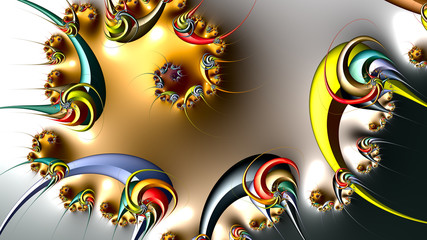 fractal design, digital art, Oriental pattern, geometric texture, Abstract background 