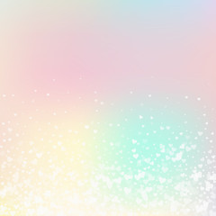 White heart love confettis. Valentine's day gradie